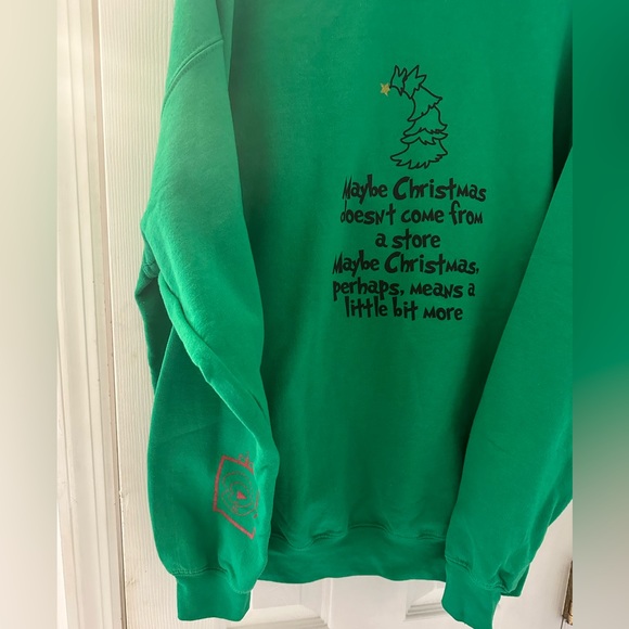 XL•GRINCH CHRISTMAS LESSON HOLIDAY SWEATSHIRT•CUSTOM MADE - Picture 7 of 17